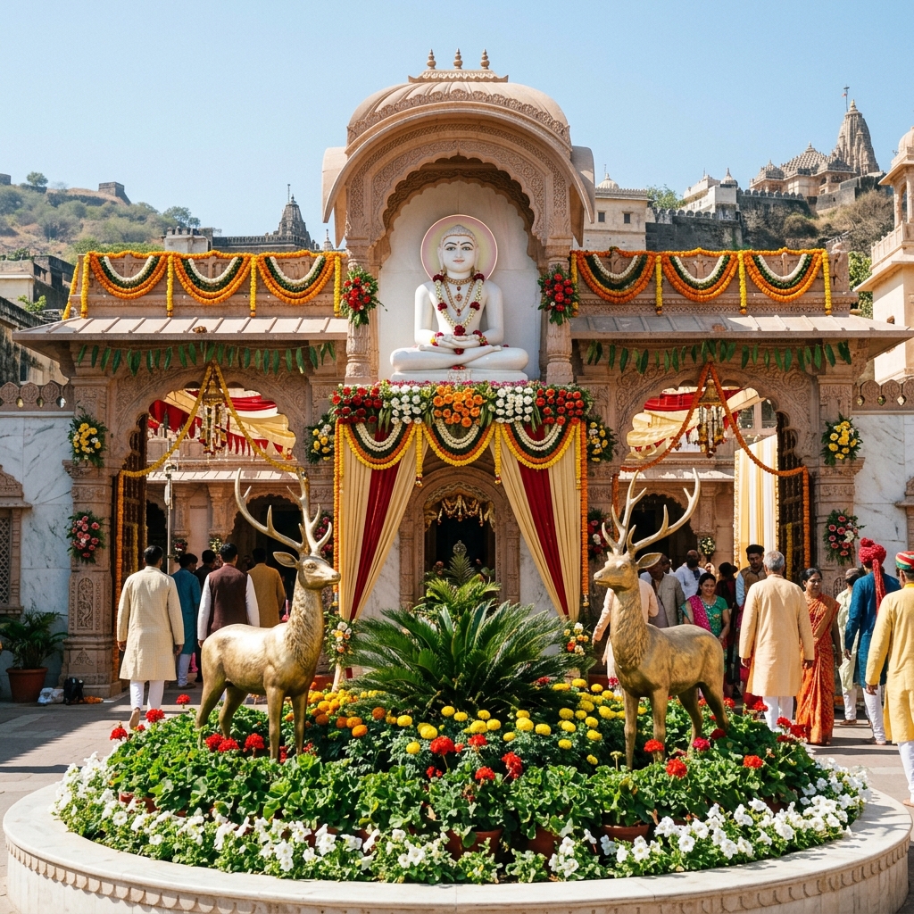 Traditional Jain Temple Setup